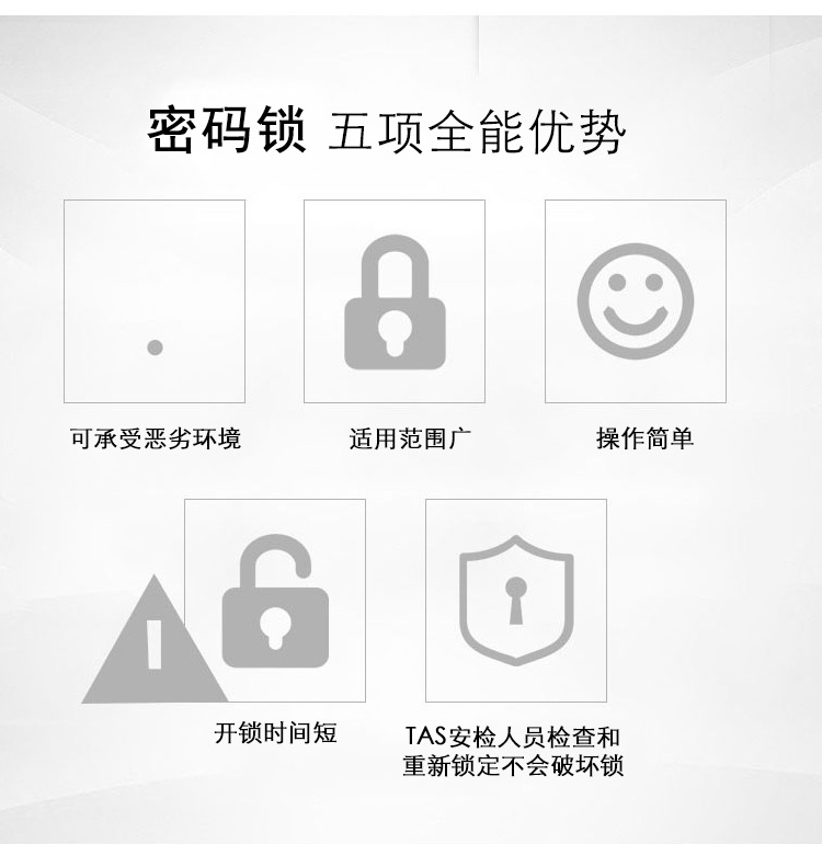 Factory Hot Sale Password Lock of Trolley Case Drawer Gym Password Security Lock Digital Luggage Padlock