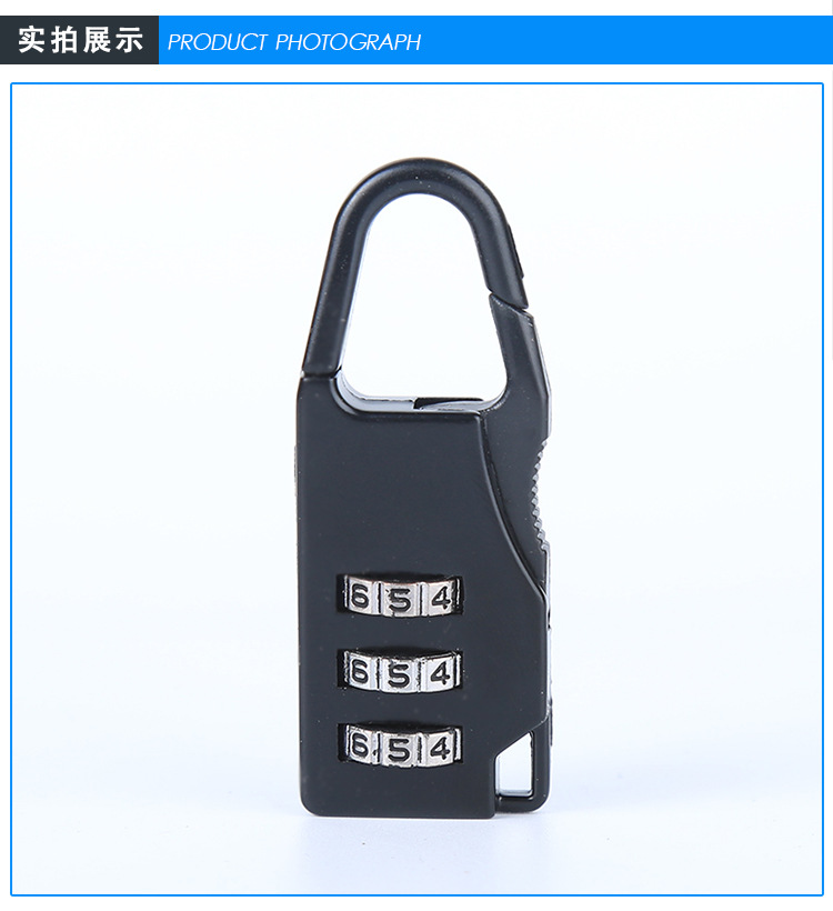 Factory Hot Sale Password Lock of Trolley Case Drawer Gym Password Security Lock Digital Luggage Padlock
