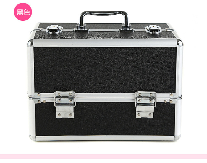 With a lock hand-made makeup make-up case nail box cosmetic case