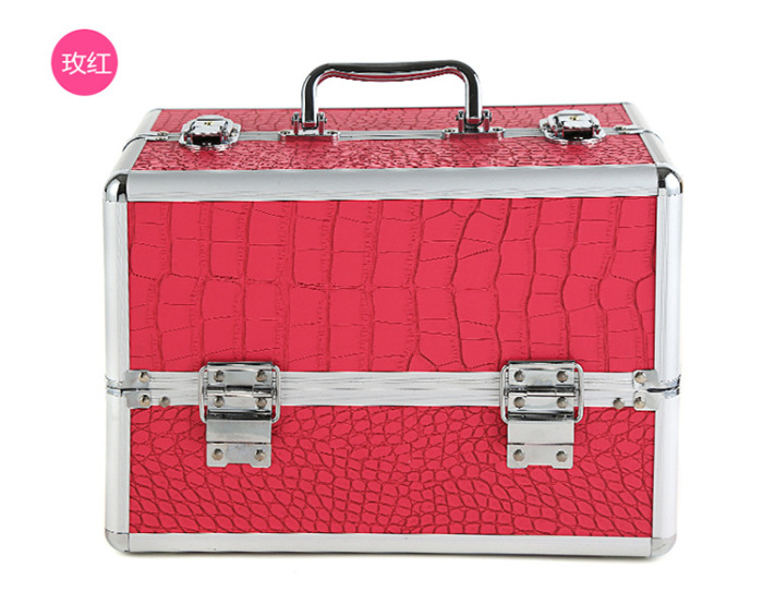 With a lock hand-made makeup make-up case nail box cosmetic case