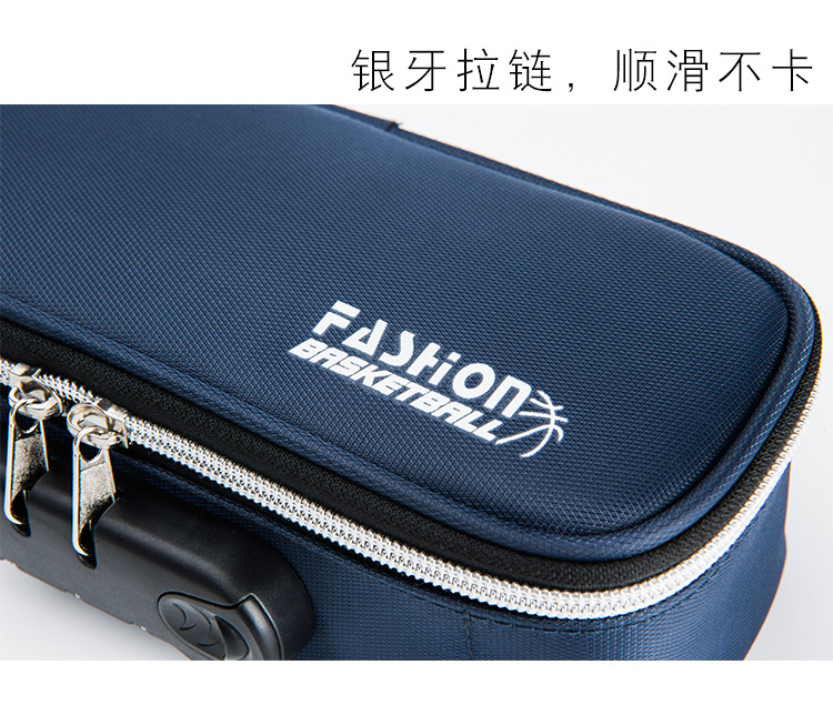 Tongzhuo Men's Simple Canvas Pen Bag Large Capacity Password Lock Portable Korean Student Men and Women Stationery Case Amazon