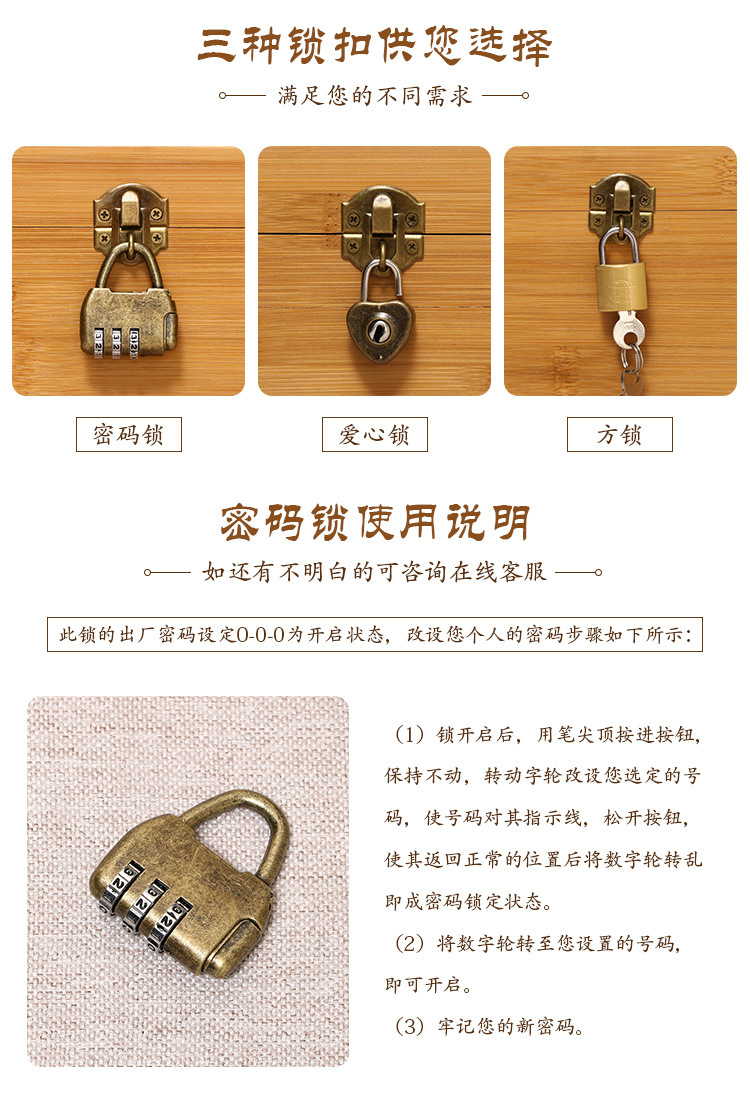 Wooden Box Bamboo Coin Bank Vintage Children's Gift with Lock Savings Bank Wooden Case Treasure Chest Storage Box Crafts Box