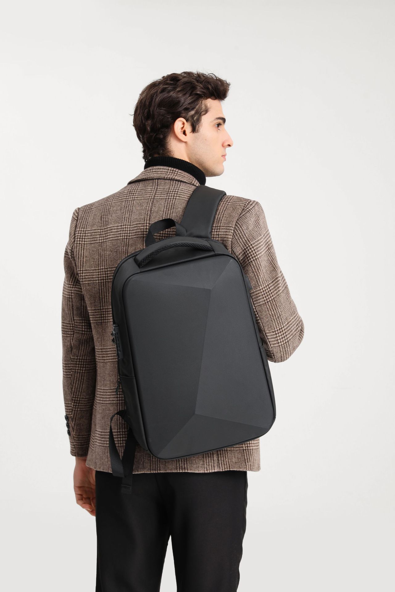 New Men's Backpack TSA Security Lock Backpack Business Travel Backpack Eva Hard Case Student Computer Backpack