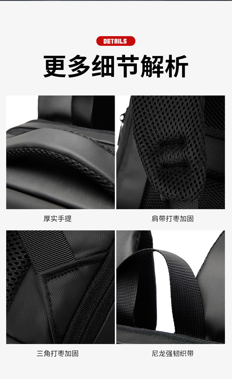 New Men's Backpack TSA Security Lock Backpack Business Travel Backpack Eva Hard Case Student Computer Backpack