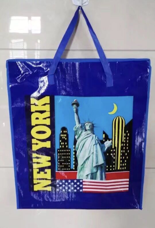 London Paris City Landscape Pattern Woven Bag Shopping Bag Moving Bag Travel Bag