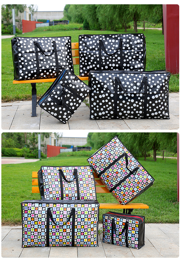 Oversized Storage Woven Bag Moving Quilt Packing Bag Extra Large Capacity Non-Woven Canvas Luggage Bag Thickened Quilt Shell