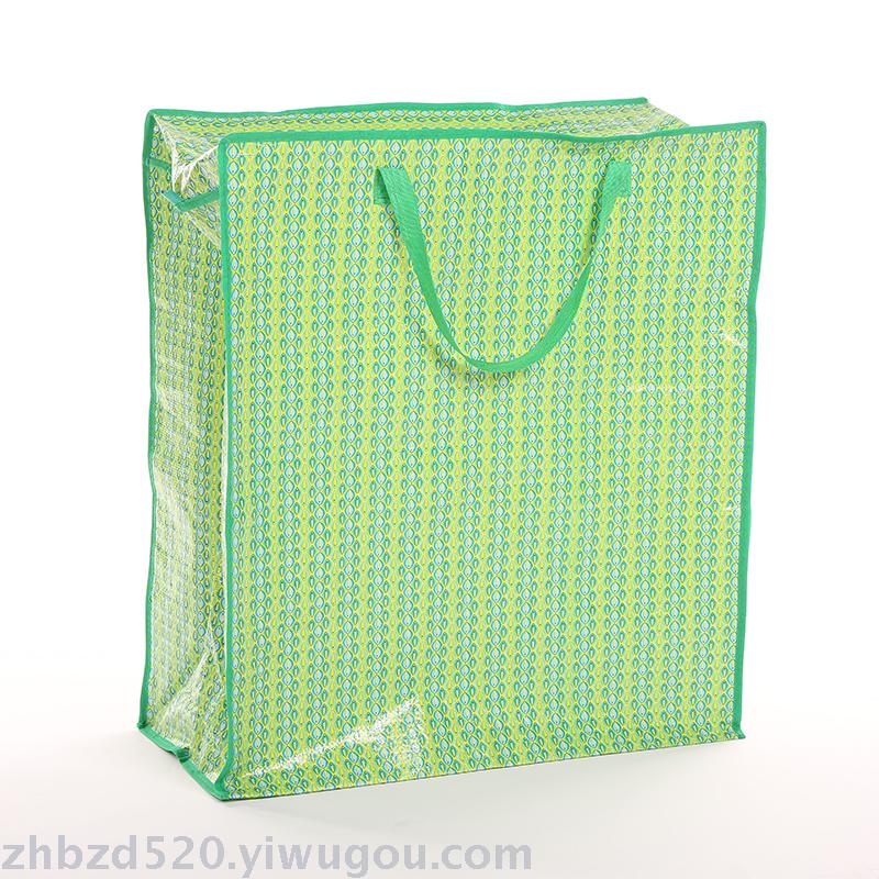 Manufacturer direct woven bag duffel bag storage bag PP color printing plastic plaid bag flower big flower bag