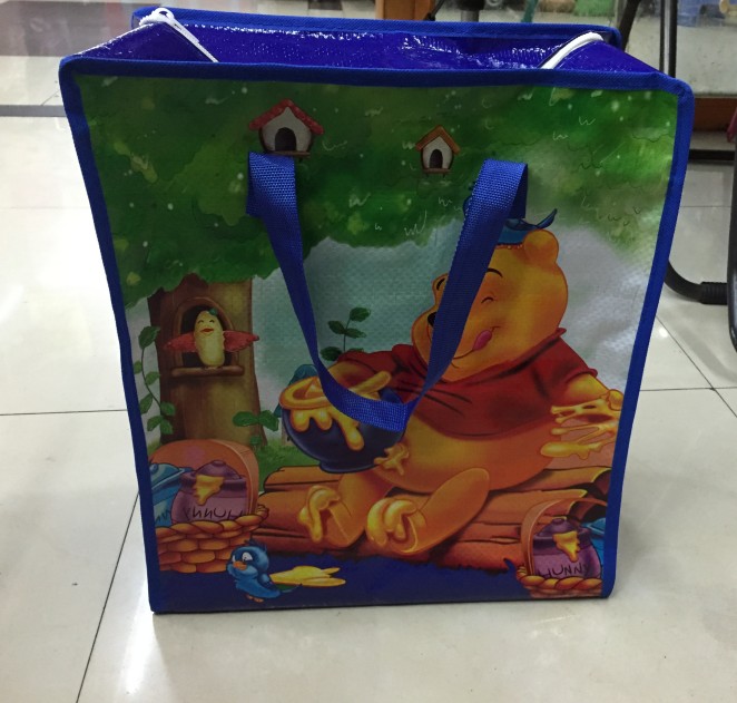 Manufacturer direct woven bag duffel bag storage bag PP color printing plastic plaid bag flower big flower bag Manufacturer direct woven bag duffel bag storage bag PP color printing plastic plaid bag flower big flower bag