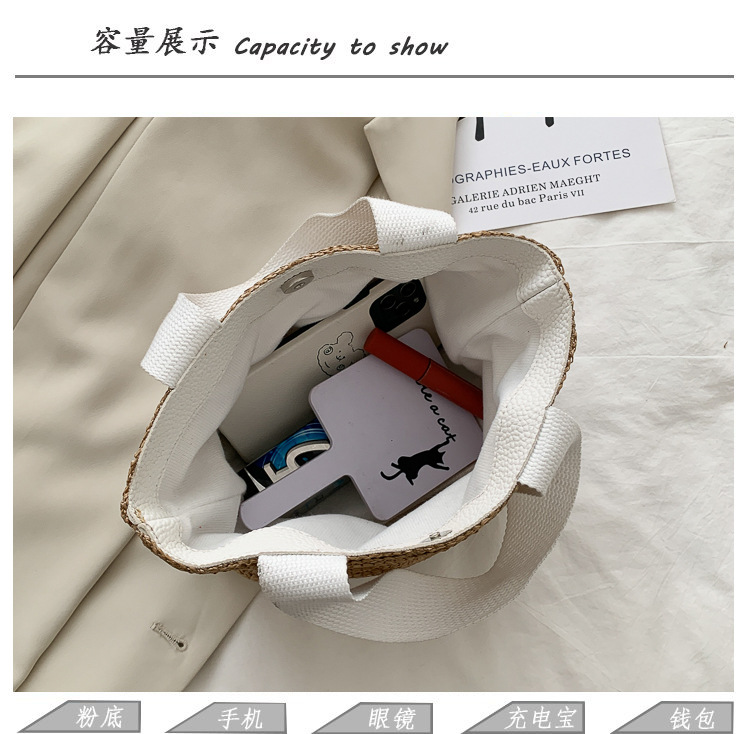 Seaside Summer Beach Bag Holiday Fashion Woven Bag Vintage Handbag Straw Bag