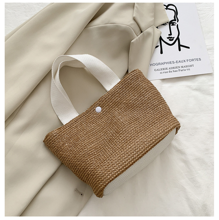 Seaside Summer Beach Bag Holiday Fashion Woven Bag Vintage Handbag Straw Bag