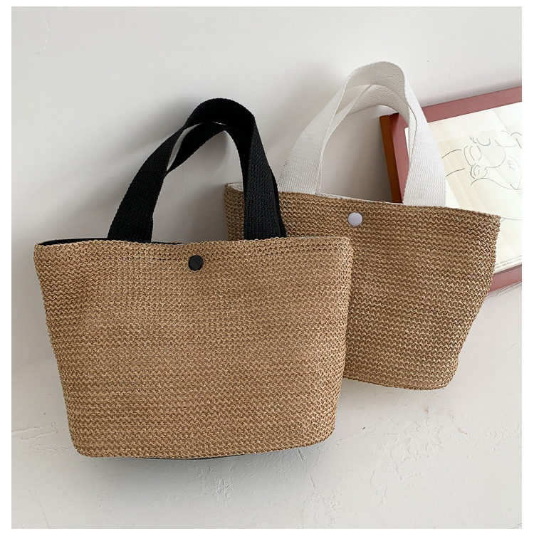 Seaside Summer Beach Bag Holiday Fashion Woven Bag Vintage Handbag Straw Bag