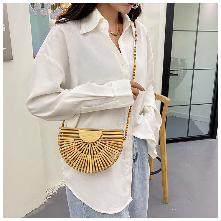 Internet Celebrity Woven Bag Female 2021 New Summer Little Fresh Girl Versatile Special-Interest Design Hollow out Beach Bag Tide Internet Celebrity Woven Bag Female 2021 New Summer Little Fresh Girl Versatile Special-Interest Design Hollow out Beach Bag Tide
