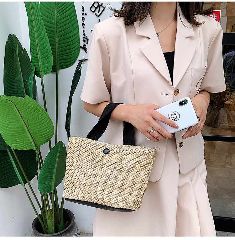 Women's Woven Bag 2021 New Han Han Simple Ladies Shopping Bag Street Trendy Hand-Carrying Bag Night Market Stall Supply Women's Woven Bag 2021 New Han Han Simple Ladies Shopping Bag Street Trendy Hand-Carrying Bag Night Market Stall Supply