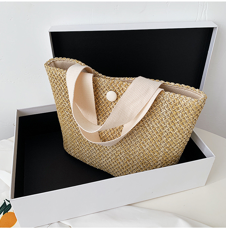Women's Woven Bag 2021 New Han Han Simple Ladies Shopping Bag Street Trendy Hand-Carrying Bag Night Market Stall Supply Women's Woven Bag 2021 New Han Han Simple Ladies Shopping Bag Street Trendy Hand-Carrying Bag Night Market Stall Supply