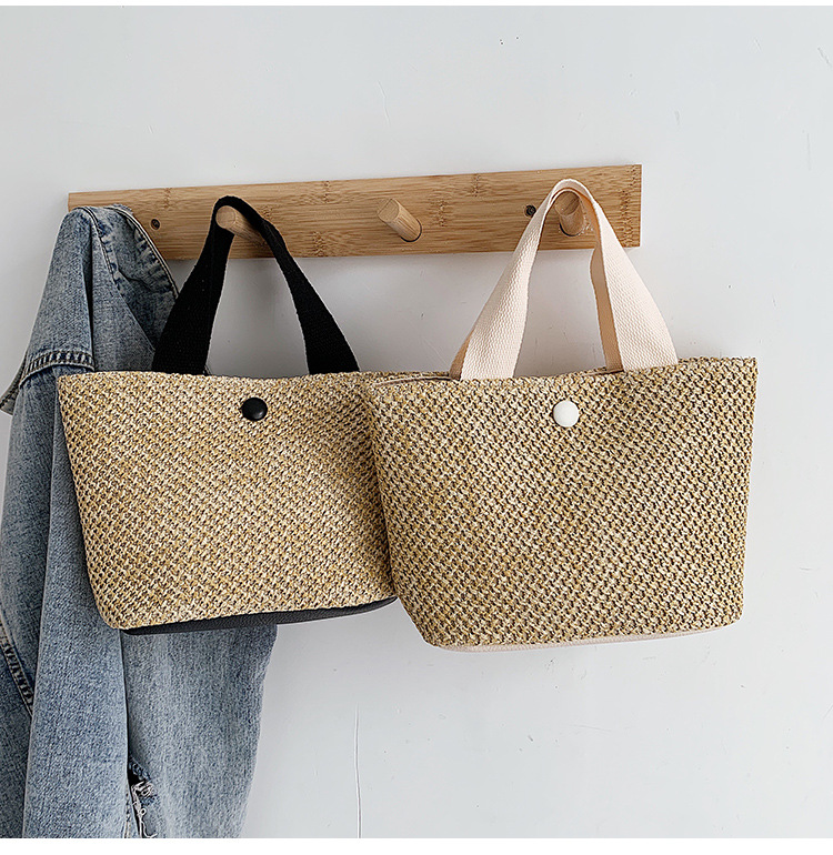 Women's Woven Bag 2021 New Han Han Simple Ladies Shopping Bag Street Trendy Hand-Carrying Bag Night Market Stall Supply Women's Woven Bag 2021 New Han Han Simple Ladies Shopping Bag Street Trendy Hand-Carrying Bag Night Market Stall Supply