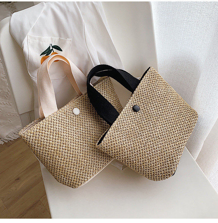 Women's Woven Bag 2021 New Han Han Simple Ladies Shopping Bag Street Trendy Hand-Carrying Bag Night Market Stall Supply Women's Woven Bag 2021 New Han Han Simple Ladies Shopping Bag Street Trendy Hand-Carrying Bag Night Market Stall Supply
