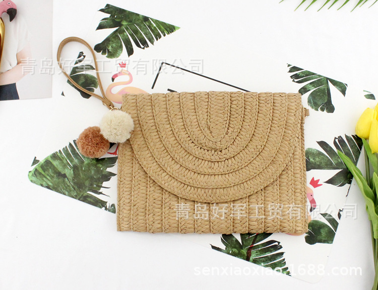 One Piece Dropshipping New Ball Clutch Shoulder Crossbody Paper Defense Straw Bag Casual Woven Bag Women's Bag One Piece Dropshipping New Ball Clutch Shoulder Crossbody Paper Defense Straw Bag Casual Woven Bag Women's Bag