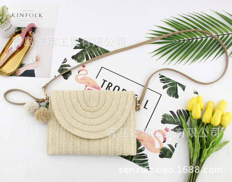 One Piece Dropshipping New Ball Clutch Shoulder Crossbody Paper Defense Straw Bag Casual Woven Bag Women's Bag One Piece Dropshipping New Ball Clutch Shoulder Crossbody Paper Defense Straw Bag Casual Woven Bag Women's Bag