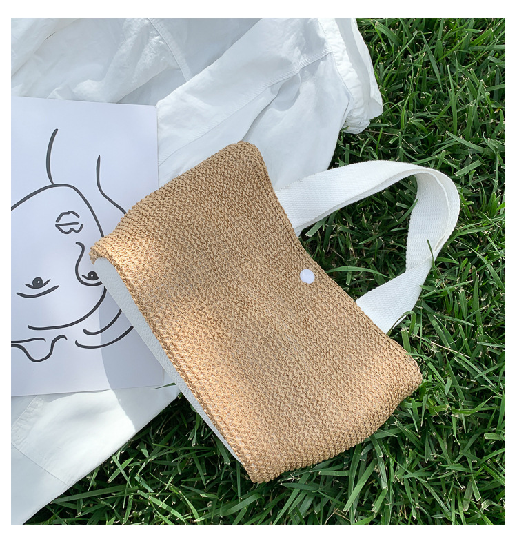 New Internet Celebrity Seaside Summer Beach Holiday Fashion Imitation Straw Woven Bag Retro Handbag Straw Bag Women New Internet Celebrity Seaside Summer Beach Holiday Fashion Imitation Straw Woven Bag Retro Handbag Straw Bag Women