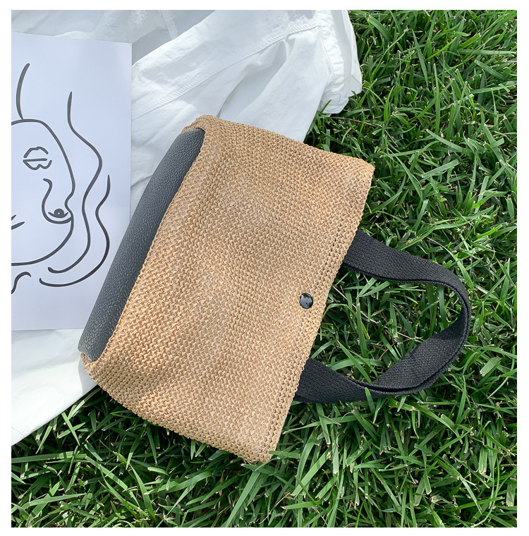 New Internet Celebrity Seaside Summer Beach Holiday Fashion Imitation Straw Woven Bag Retro Handbag Straw Bag Women New Internet Celebrity Seaside Summer Beach Holiday Fashion Imitation Straw Woven Bag Retro Handbag Straw Bag Women