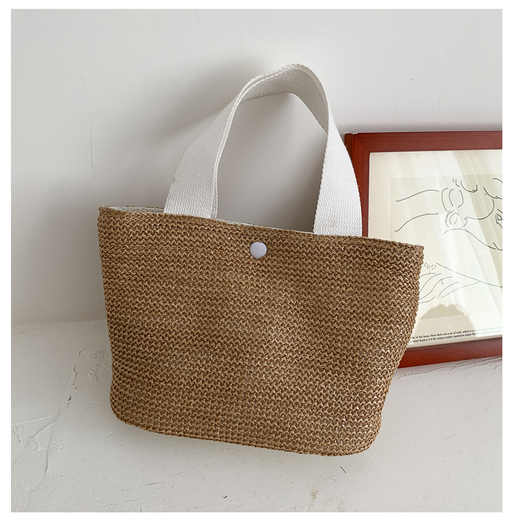 New Internet Celebrity Seaside Summer Beach Holiday Fashion Imitation Straw Woven Bag Retro Handbag Straw Bag Women New Internet Celebrity Seaside Summer Beach Holiday Fashion Imitation Straw Woven Bag Retro Handbag Straw Bag Women