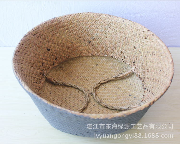 Straw woven bag Cosmetics storage bag dirty clothes basket embroidery items