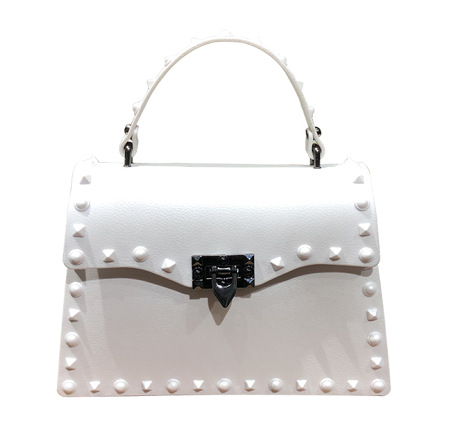 2022 European and American New Fashion Frosted and Matte PVC Gel Bag Trendy Colorful Crystals Rivet Hand-Carrying Shoulder Messenger Bag