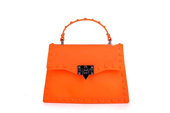 2022 European and American New Fashion Frosted and Matte PVC Gel Bag Trendy Colorful Crystals Rivet Hand-Carrying Shoulder Messenger Bag