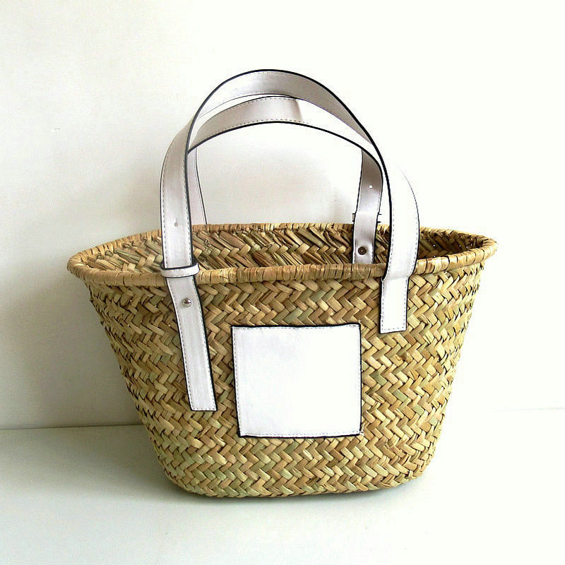  Foreign Trade Straw Bag European and American Woven Bag Rhizoma Prisma Handbag Beach Bag Vacation Photo Women&#039;s Bag