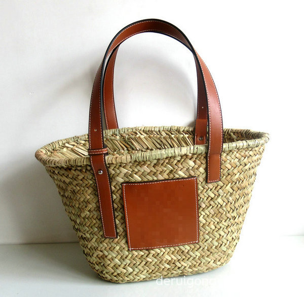  Foreign Trade Straw Bag European and American Woven Bag Rhizoma Prisma Handbag Beach Bag Vacation Photo Women's Bag