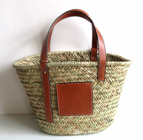  Foreign Trade Straw Bag European and American Woven Bag Rhizoma Prisma Handbag Beach Bag Vacation Photo Women's Bag