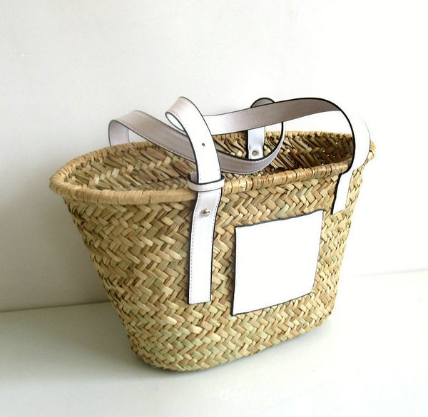  Foreign Trade Straw Bag European and American Woven Bag Rhizoma Prisma Handbag Beach Bag Vacation Photo Women's Bag