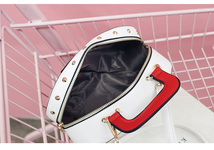 European and American Fashion Simulation Three-Dimensional Shoulder Bag Funny Personality Radio Style Crossbody Rivet Crossbody Bag Women