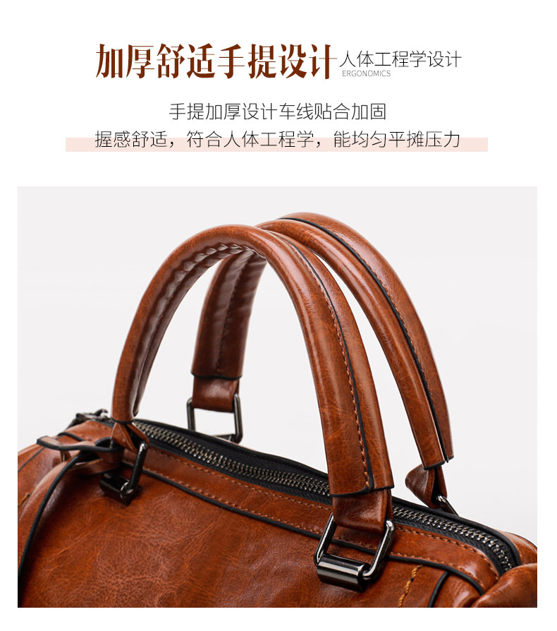 Foreign Trade New Women's Bag European and American Retro Handbag Oily Leather Rivet Women's Bag Crossbody Bag Women's Shoulder Bag One Piece Dropshipping Foreign Trade New Women's Bag European and American Retro Handbag Oily Leather Rivet Women's Bag Crossbody Bag Women's Shoulder Bag One Piece Dropshipping
