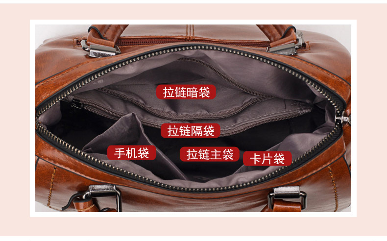 Foreign Trade New Women's Bag European and American Retro Handbag Oily Leather Rivet Women's Bag Crossbody Bag Women's Shoulder Bag One Piece Dropshipping Foreign Trade New Women's Bag European and American Retro Handbag Oily Leather Rivet Women's Bag Crossbody Bag Women's Shoulder Bag One Piece Dropshipping