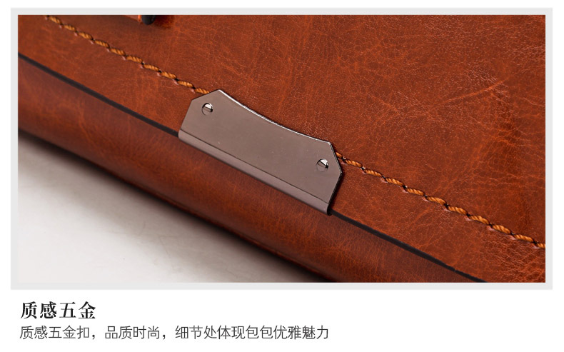 Foreign Trade New Women's Bag European and American Retro Handbag Oily Leather Rivet Women's Bag Crossbody Bag Women's Shoulder Bag One Piece Dropshipping Foreign Trade New Women's Bag European and American Retro Handbag Oily Leather Rivet Women's Bag Crossbody Bag Women's Shoulder Bag One Piece Dropshipping