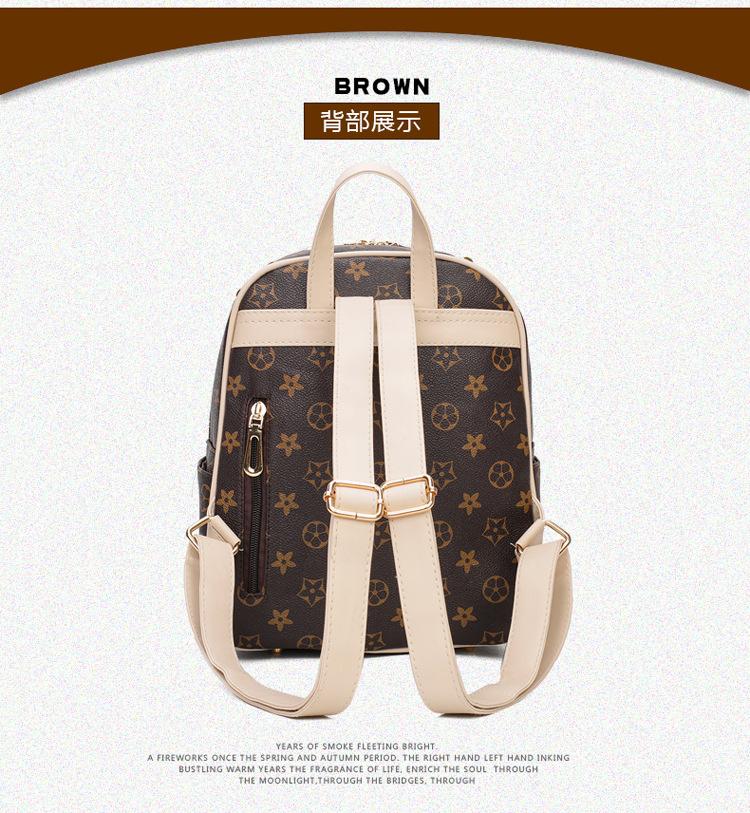 New Women's Bag Korean Fashion Four-Piece Set Mother and Child Bag Bear Rivet Women's Backpack