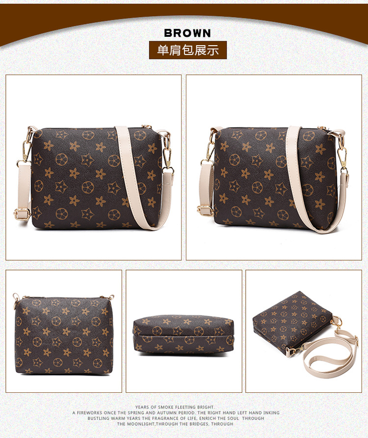 New Women's Bag Korean Fashion Four-Piece Set Mother and Child Bag Bear Rivet Women's Backpack
