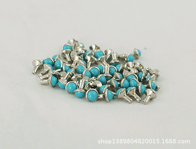 Turquoise Mushroom Nail Rivet Hit DoubleSided Decorative Nail Patchwork Luggage Accessories Women's Bag Accessories a