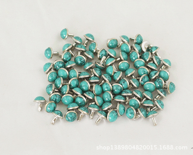 Turquoise Mushroom Nail Rivet Hit DoubleSided Decorative Nail Patchwork Luggage Accessories Women's Bag Accessories a