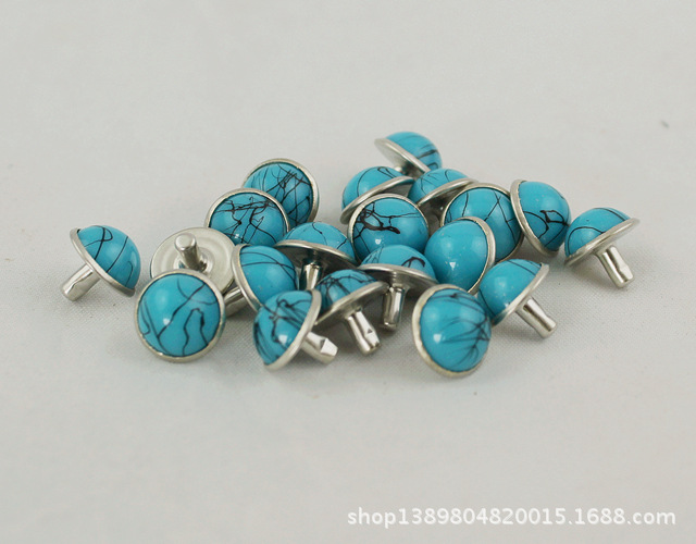 Turquoise Mushroom Nail Rivet Hit DoubleSided Decorative Nail Patchwork Luggage Accessories Women's Bag Accessories a