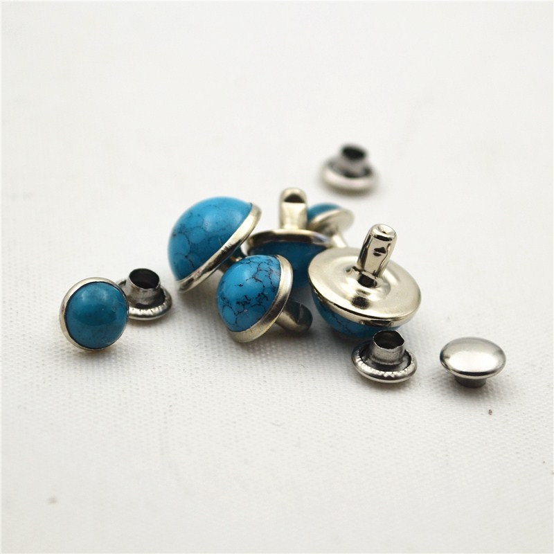 Turquoise Mushroom Nail Rivet Hit DoubleSided Decorative Nail Patchwork Luggage Accessories Women's Bag Accessories a