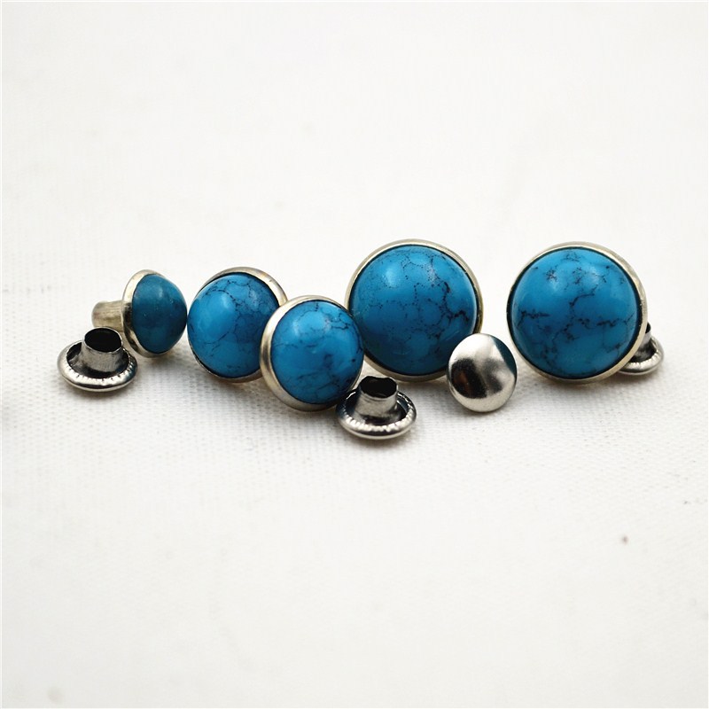 Turquoise Mushroom Nail Rivet Hit DoubleSided Decorative Nail Patchwork Luggage Accessories Women's Bag Accessories a