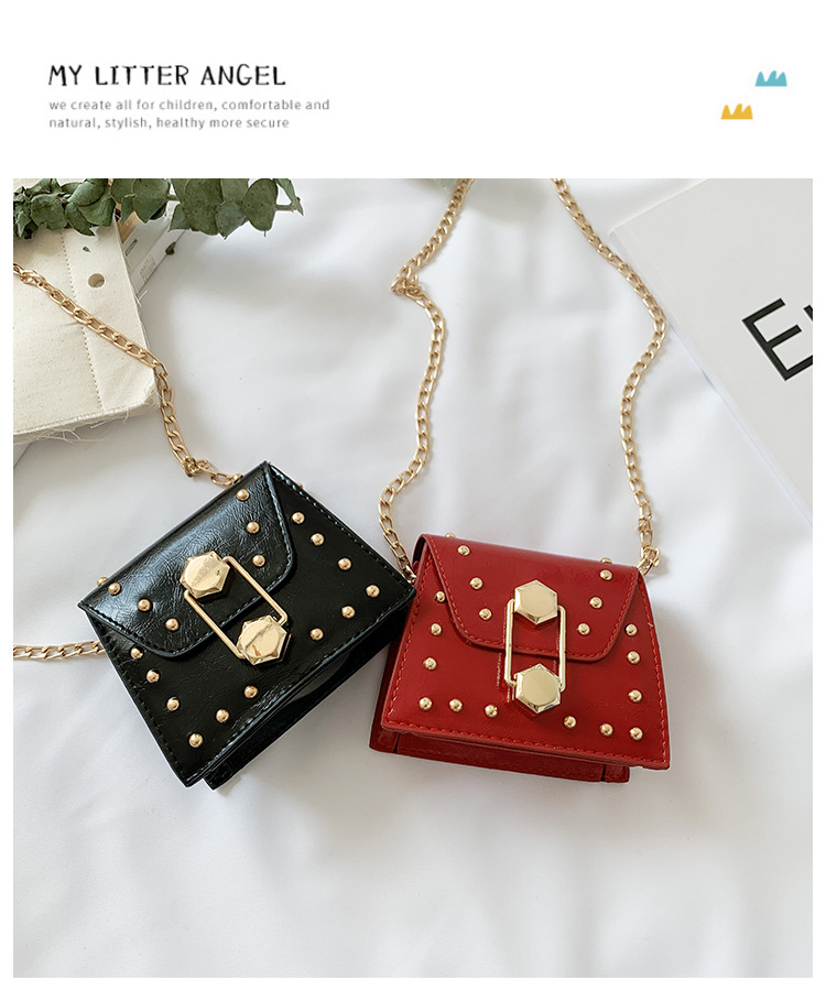 Rivet Mini Bag 2021 New Korean Fashion Ins Internet Celebrity All-Match Parent-Child Children's Crossbody Small Square Bag Rivet Mini Bag 2021 New Korean Fashion Ins Internet Celebrity All-Match Parent-Child Children's Crossbody Small Square Bag