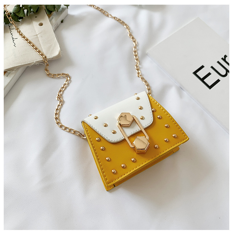 Rivet Mini Bag 2021 New Korean Fashion Ins Internet Celebrity All-Match Parent-Child Children's Crossbody Small Square Bag Rivet Mini Bag 2021 New Korean Fashion Ins Internet Celebrity All-Match Parent-Child Children's Crossbody Small Square Bag