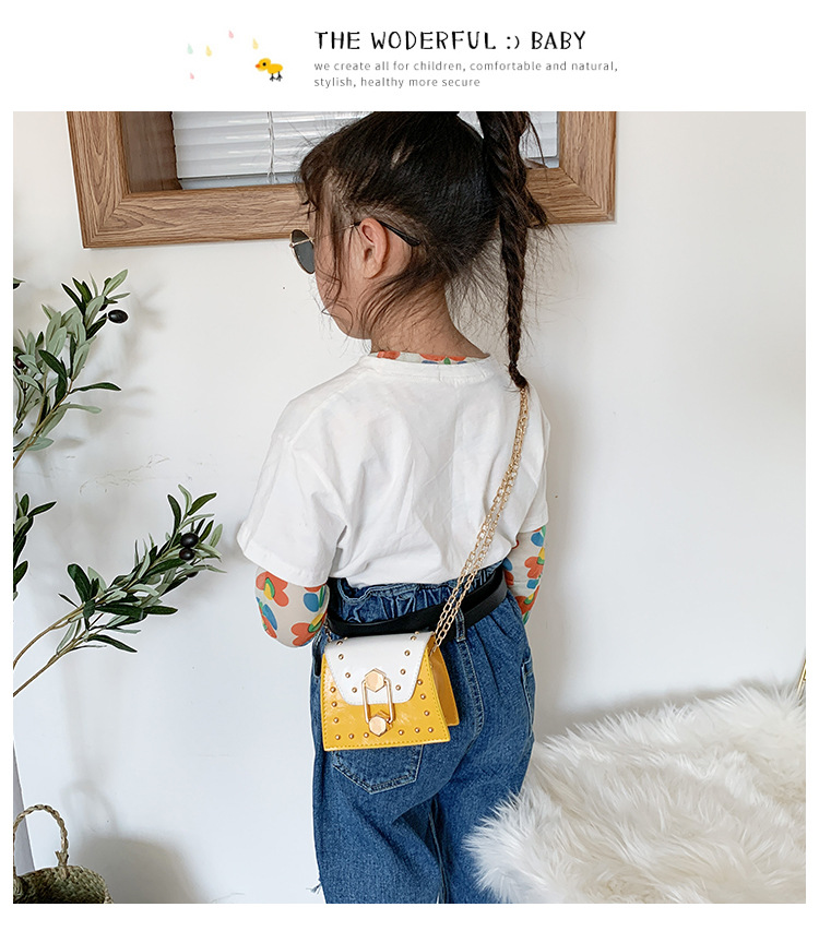 Rivet Mini Bag 2021 New Korean Fashion Ins Internet Celebrity All-Match Parent-Child Children's Crossbody Small Square Bag Rivet Mini Bag 2021 New Korean Fashion Ins Internet Celebrity All-Match Parent-Child Children's Crossbody Small Square Bag