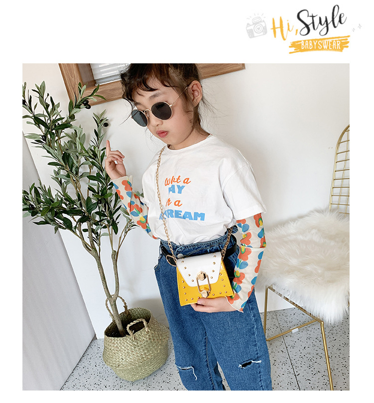 Rivet Mini Bag 2021 New Korean Fashion Ins Internet Celebrity All-Match Parent-Child Children's Crossbody Small Square Bag Rivet Mini Bag 2021 New Korean Fashion Ins Internet Celebrity All-Match Parent-Child Children's Crossbody Small Square Bag