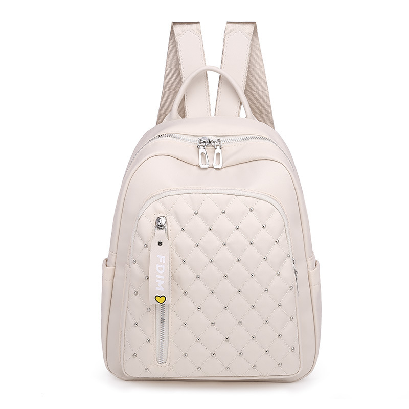 2020 New Women&#039;s Bag Oxford Cloth Backpack Waterproof Nylon Schoolbag Women&#039;s Korean Style Rivet Casual Backpack Wholesale