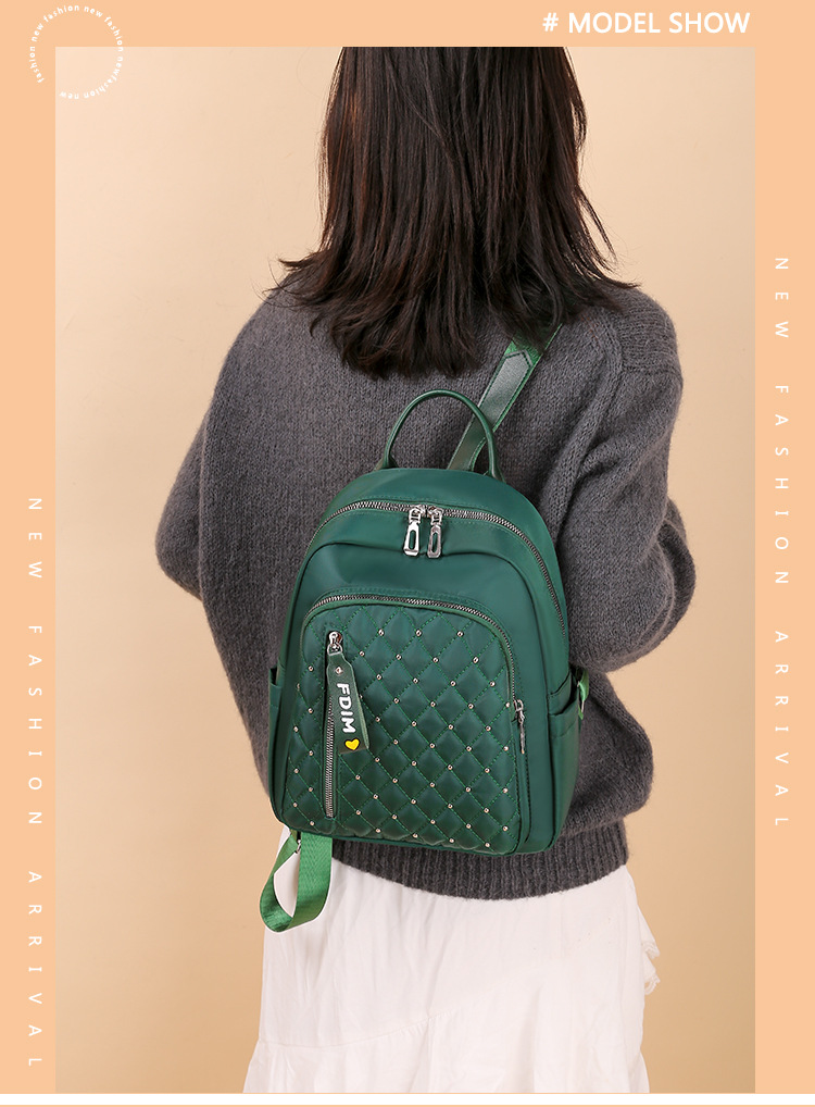 2020 New Women's Bag Oxford Cloth Backpack Waterproof Nylon Schoolbag Women's Korean Style Rivet Casual Backpack Wholesale 2020 New Women's Bag Oxford Cloth Backpack Waterproof Nylon Schoolbag Women's Korean Style Rivet Casual Backpack Wholesale