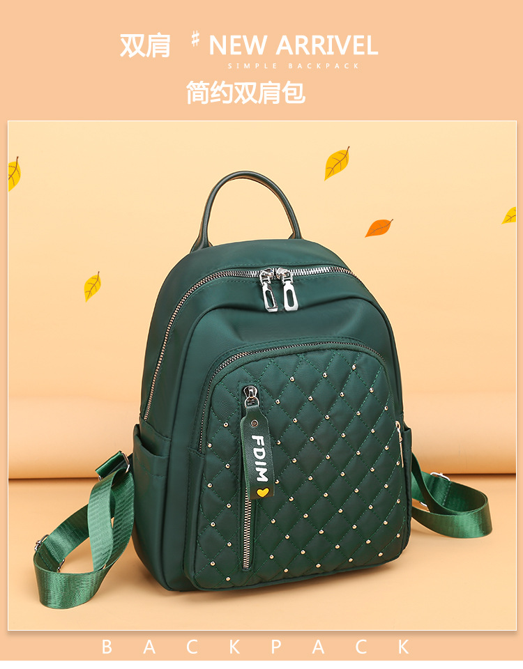 2020 New Women's Bag Oxford Cloth Backpack Waterproof Nylon Schoolbag Women's Korean Style Rivet Casual Backpack Wholesale 2020 New Women's Bag Oxford Cloth Backpack Waterproof Nylon Schoolbag Women's Korean Style Rivet Casual Backpack Wholesale